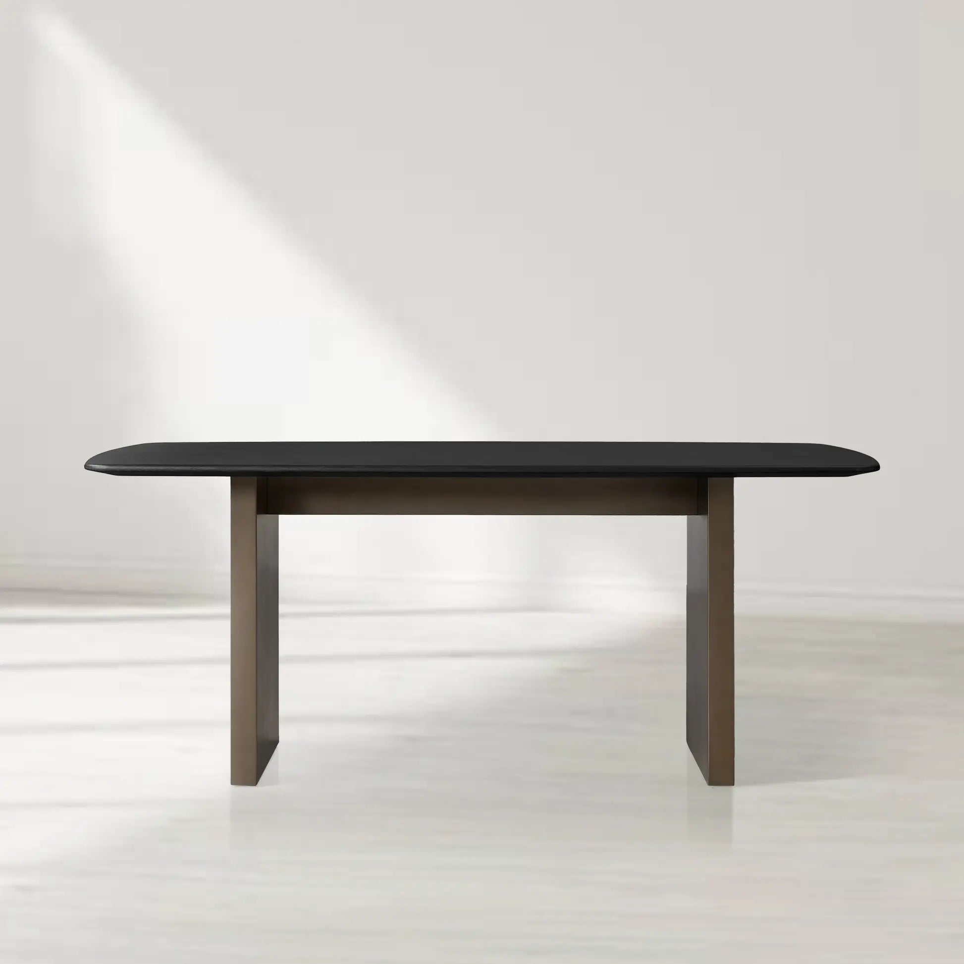 Saint Germain Rectangular Wood Dining Table with Clement Base