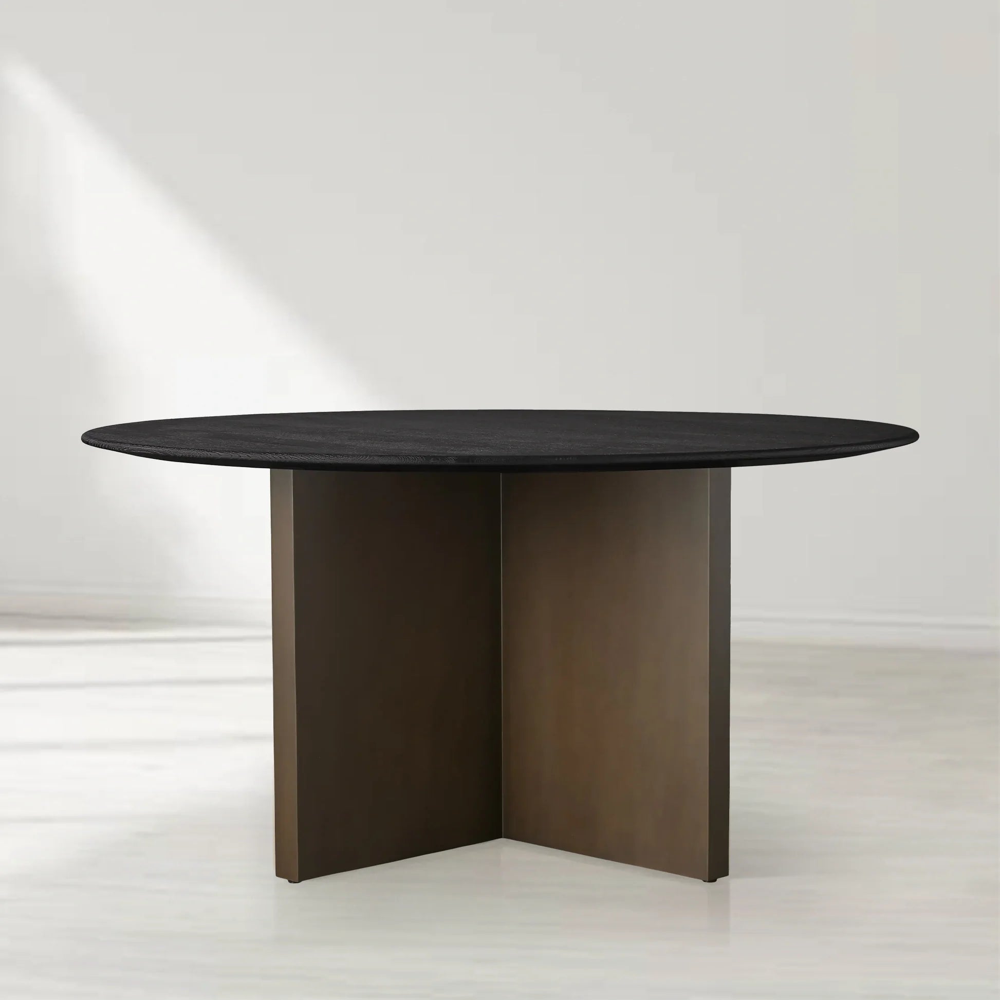 Saint Germain Round Wood Dining Table with Clement Base Design