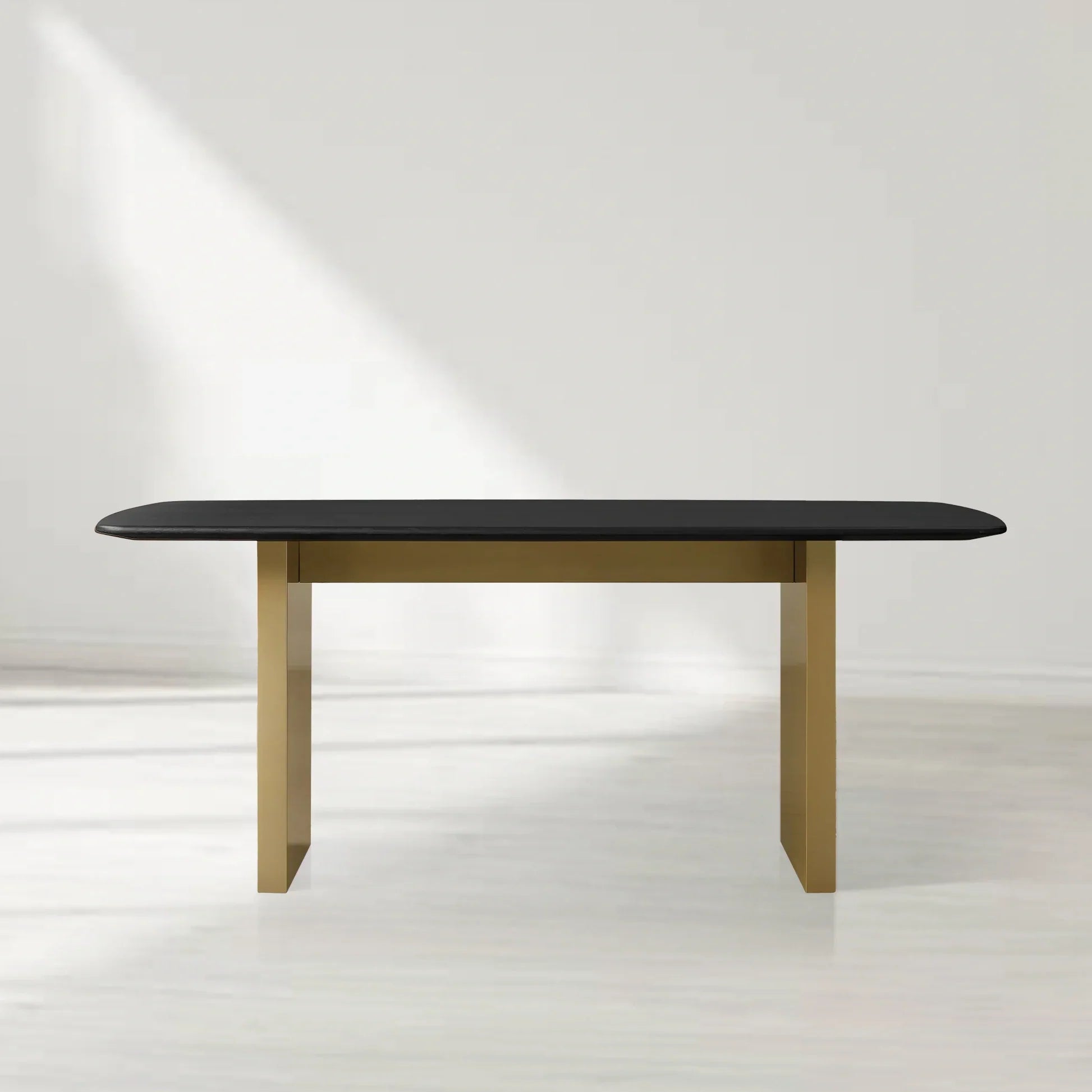 Saint Germain Rectangular Wood Dining Table with Clement Base