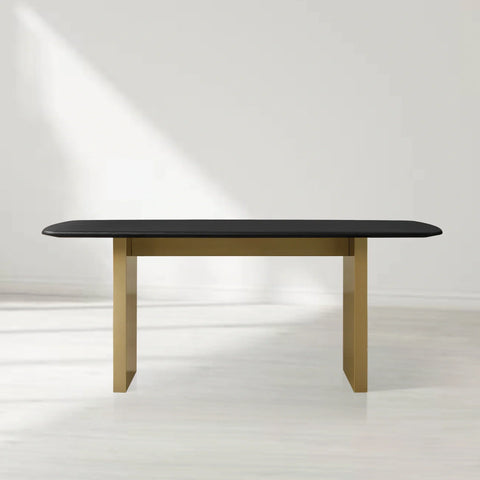 Saint Germain Rectangular Wood Dining Table with Clement Base