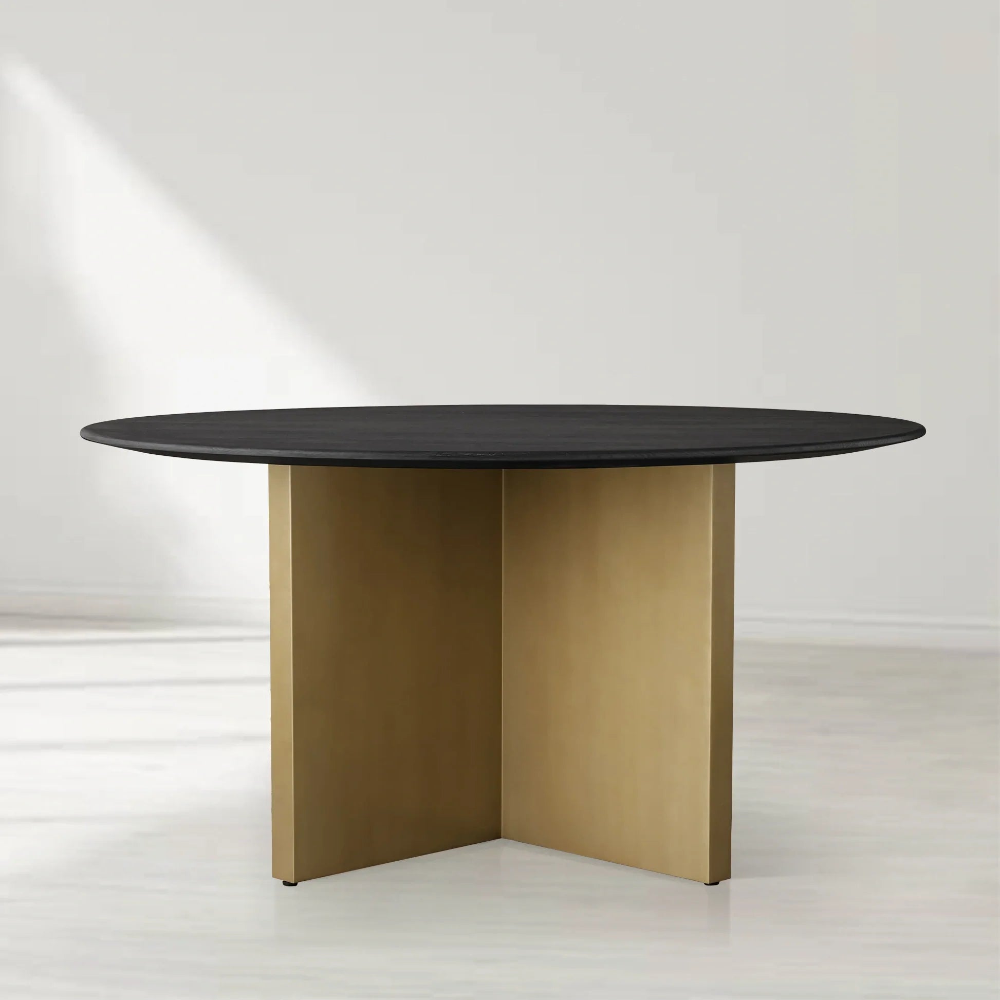 Saint Germain Round Wood Dining Table with Clement Base Design