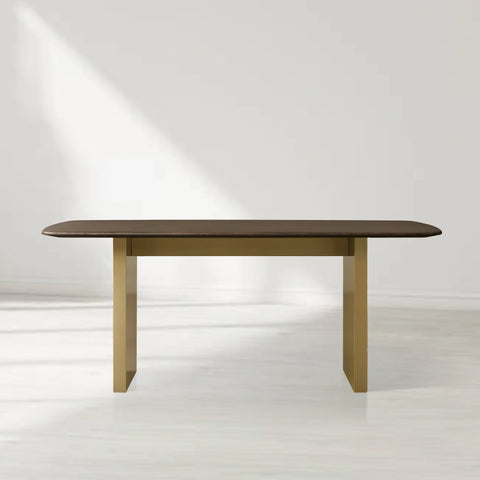 Saint Germain Rectangular Wood Dining Table with Clement Base