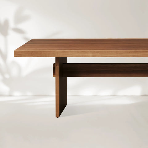 Mihaela Dining Table Handcrafted Romanian Oak With Walnut Veneer