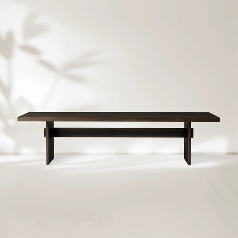 Mihaela Dining Table Handcrafted Romanian Oak With Walnut Veneer