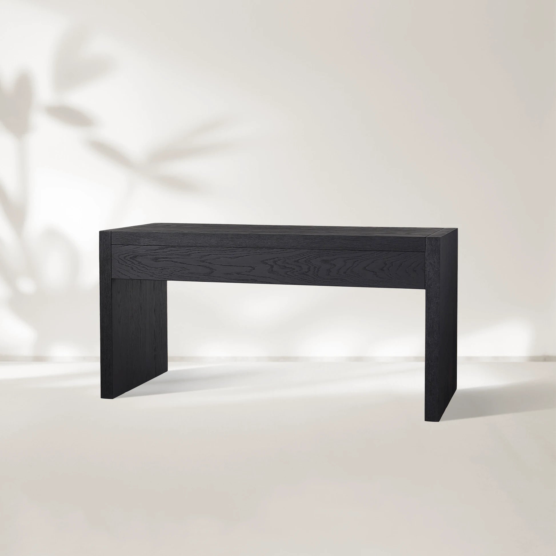 Bodhi Writing Desk Handcrafted From Solid White Oak With Brass Drawer Pulls