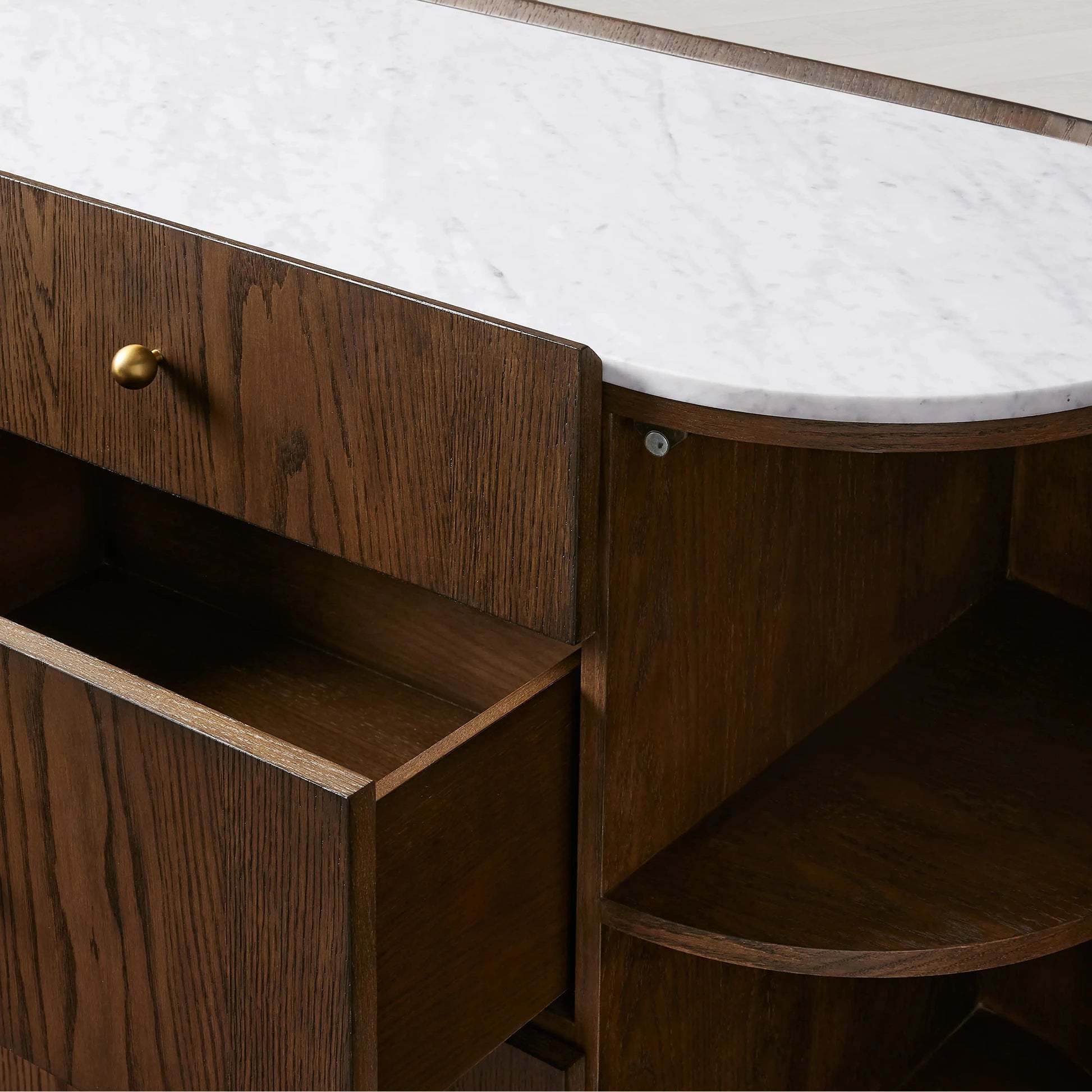 Ashbrook Marble Top Six-Drawer Dresser