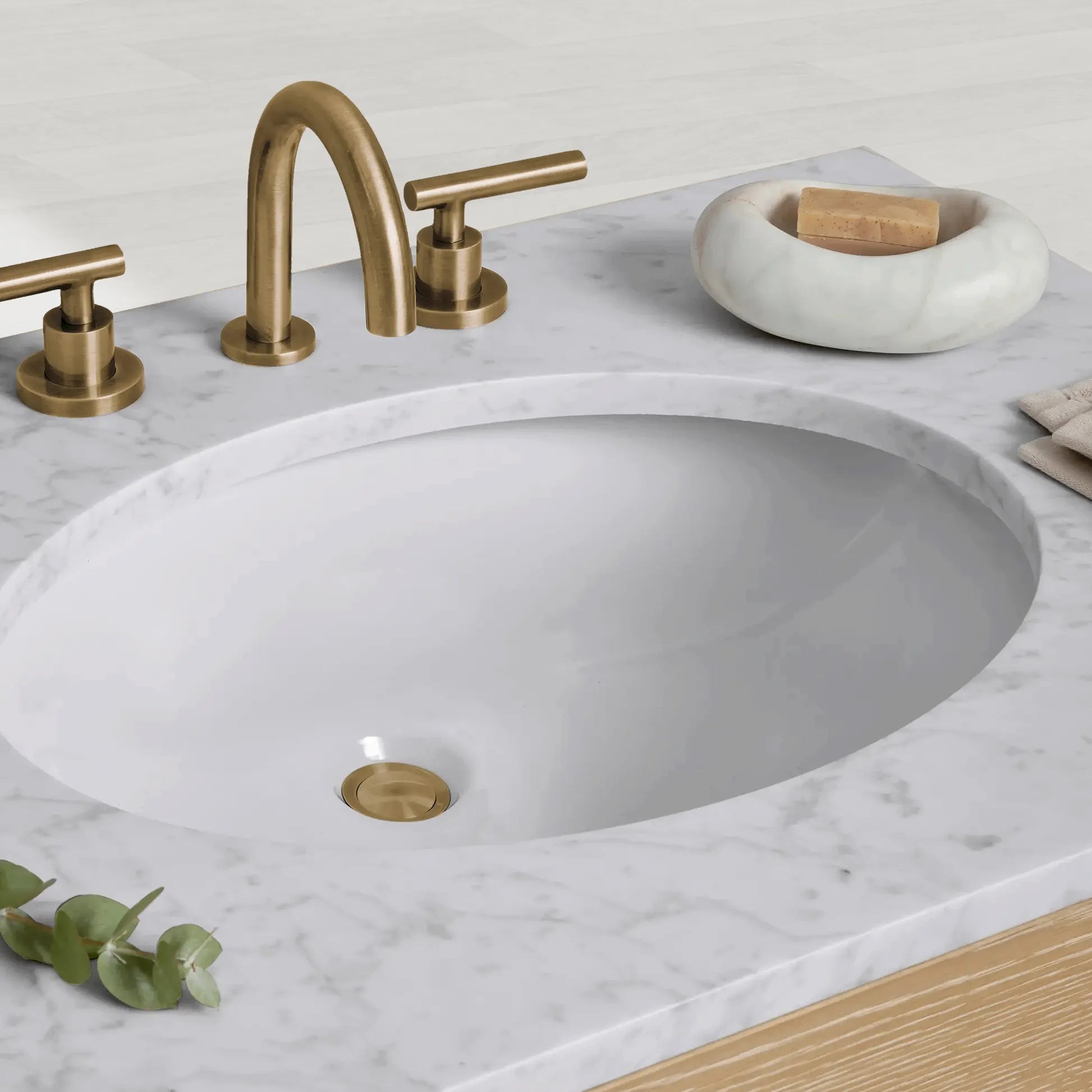 Calista Honed Stone Tops Double Vanity with Drawers