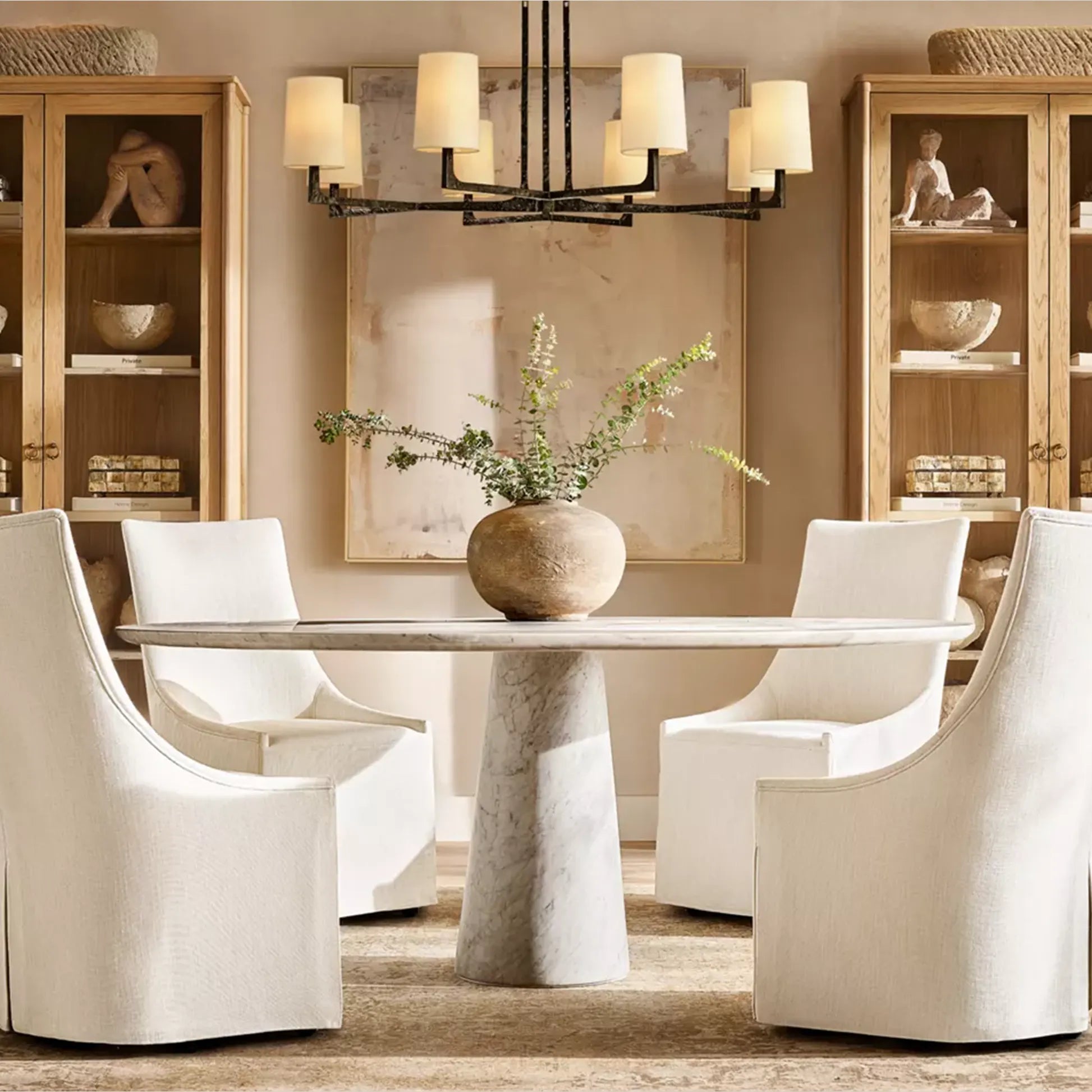 Cellini Round Marble Tops Dining Table