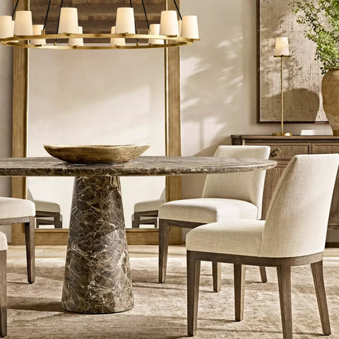 Cellini Round Marble Tops Dining Table