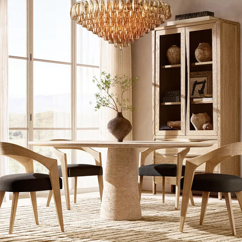 Cellini Round Marble Tops Dining Table