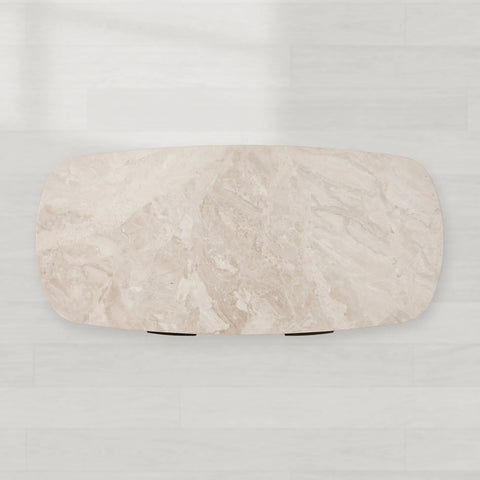 Danny Writing Desk with Oak Wood Base and Marble Stone Top