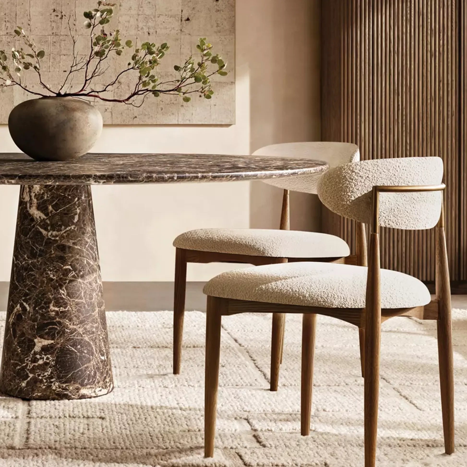 Cellini Round Marble Tops Dining Table