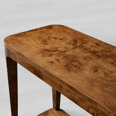 Mogadore Mappa Burl Entryway Console Table Poplar Wood Hallway Entrance Table