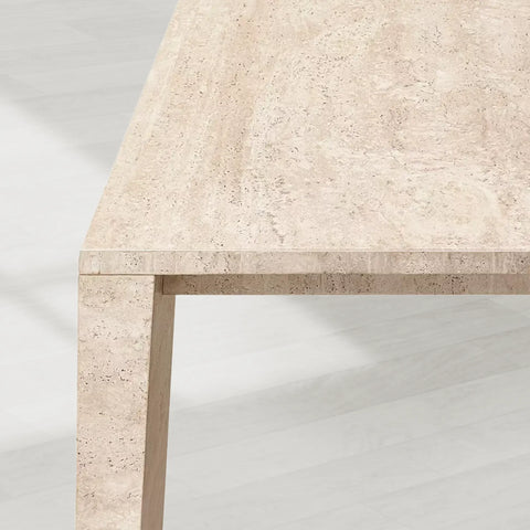 Wyeth Travertine Parsons Rectangular Dining Table