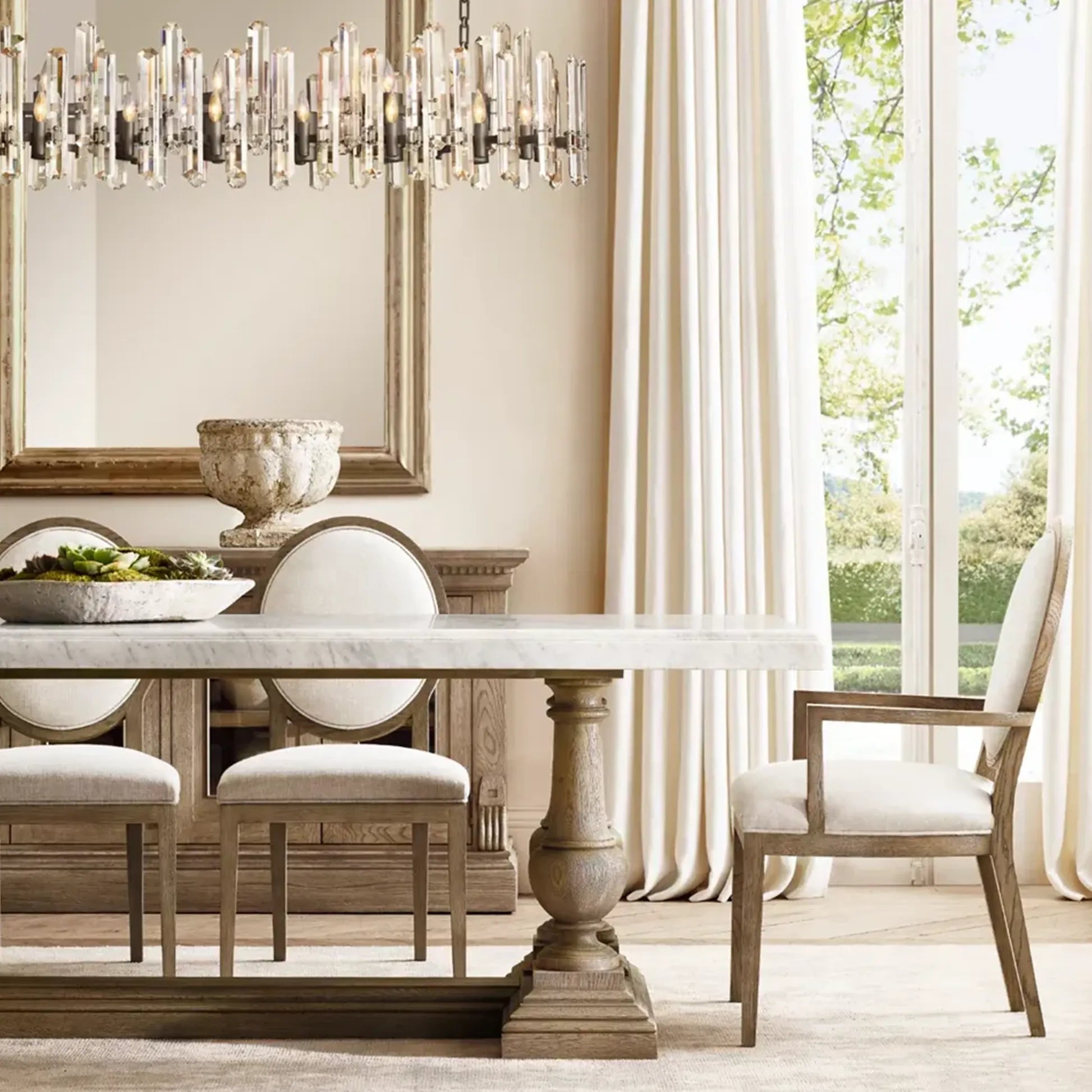 St. James Marble Rectangular Dining Table