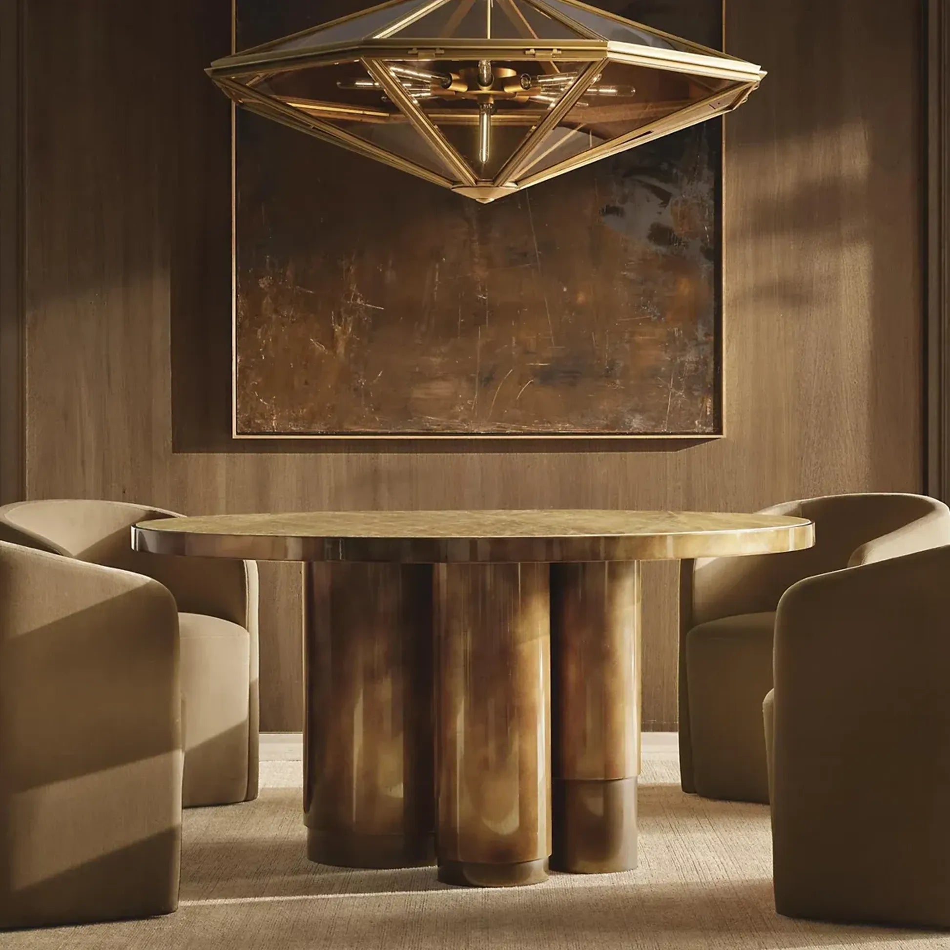 Onyx Tropez Vintage Round Dining Table