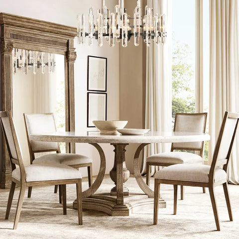 St. James Marble Round Dining Table