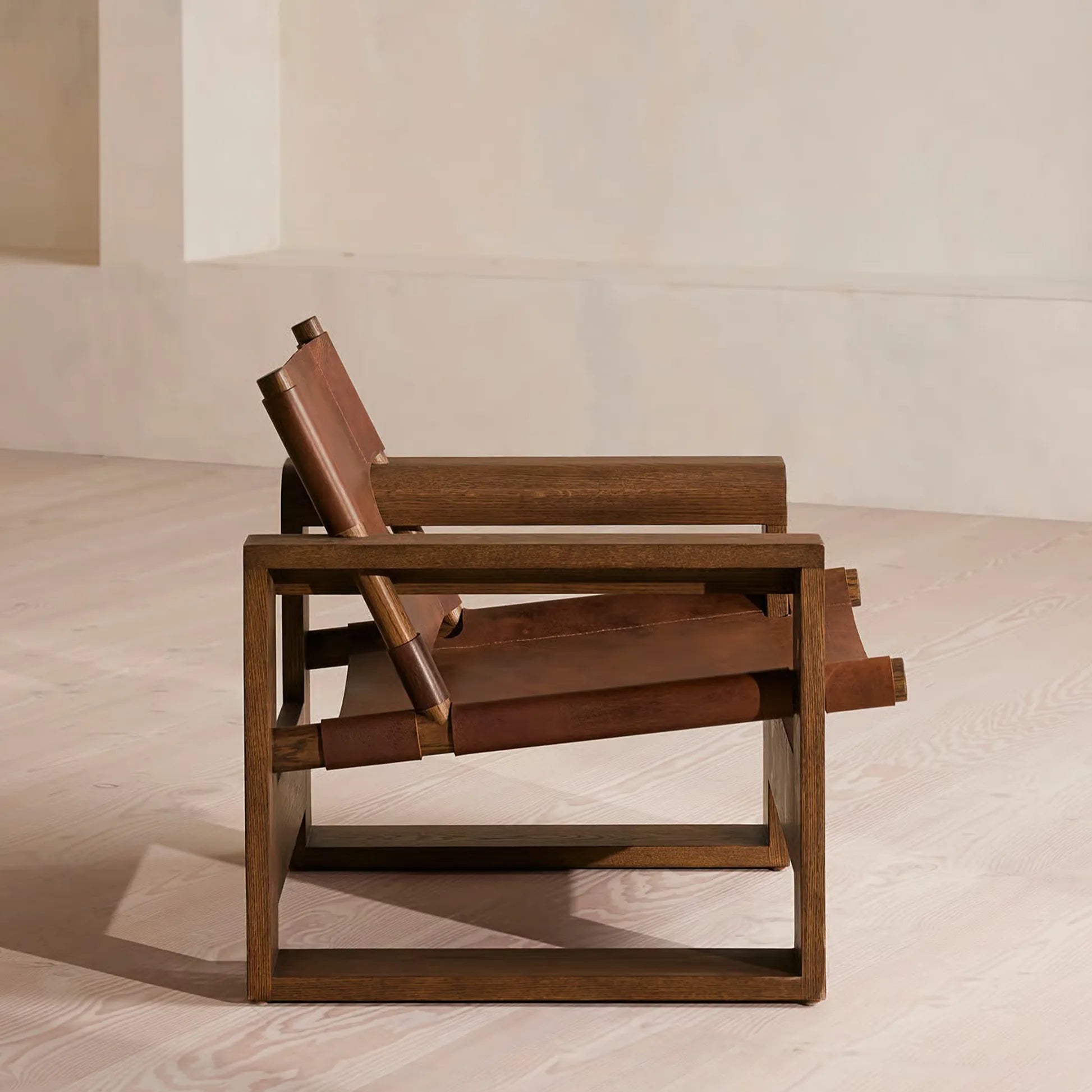 Gabriel Solid Oak Leather Armchair