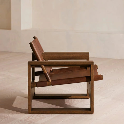 Gabriel Solid Oak Leather Armchair