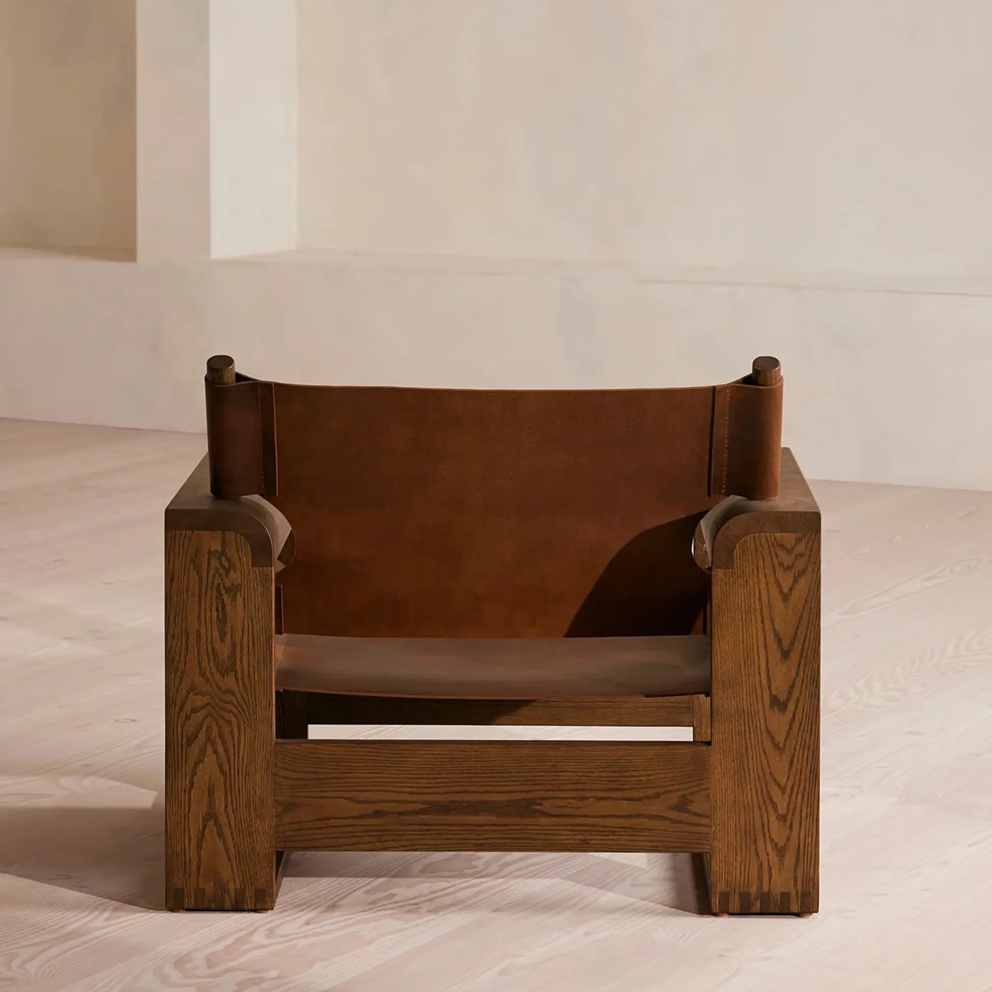 Gabriel Solid Oak Leather Armchair