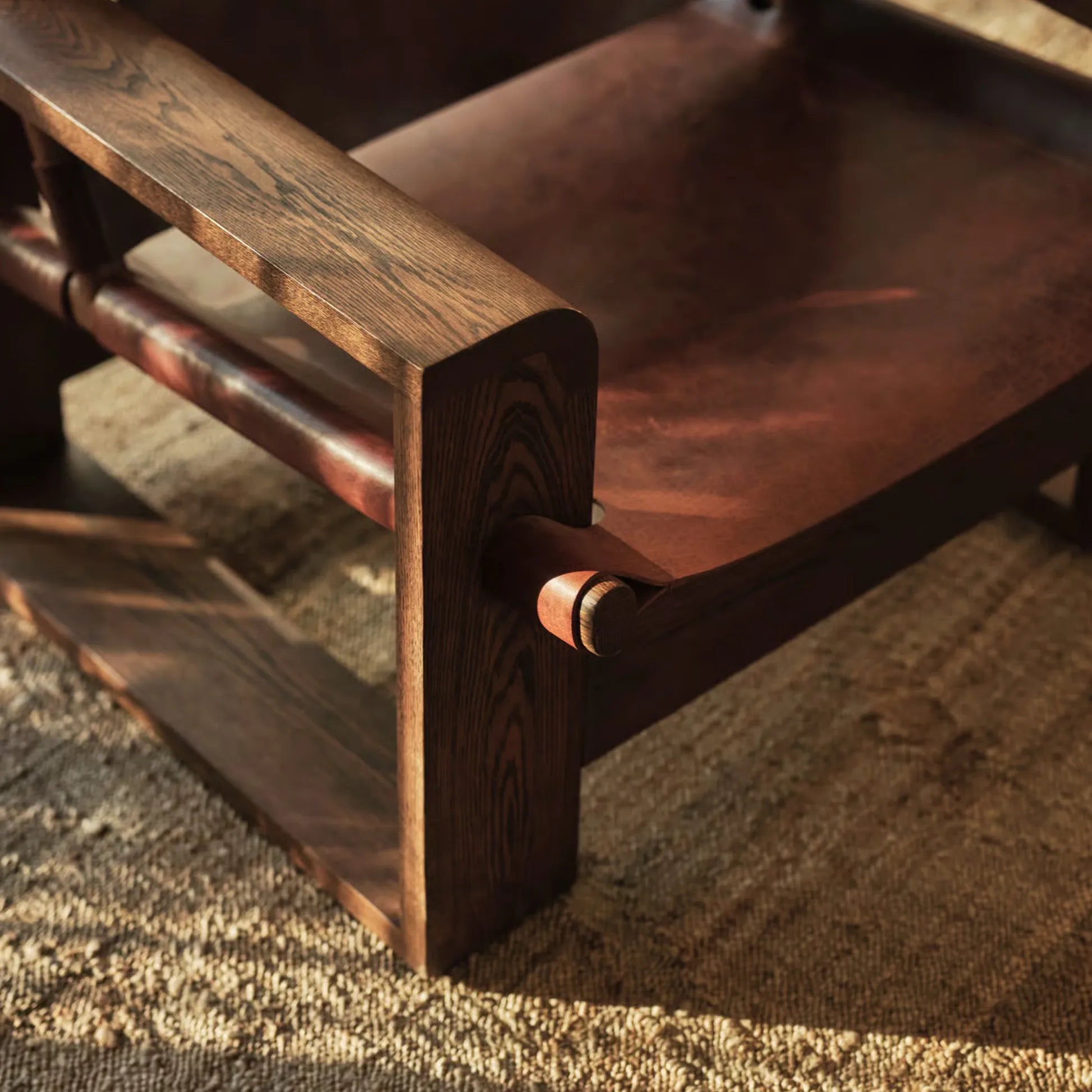 Gabriel Solid Oak Leather Armchair