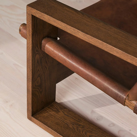 Gabriel Solid Oak Leather Armchair