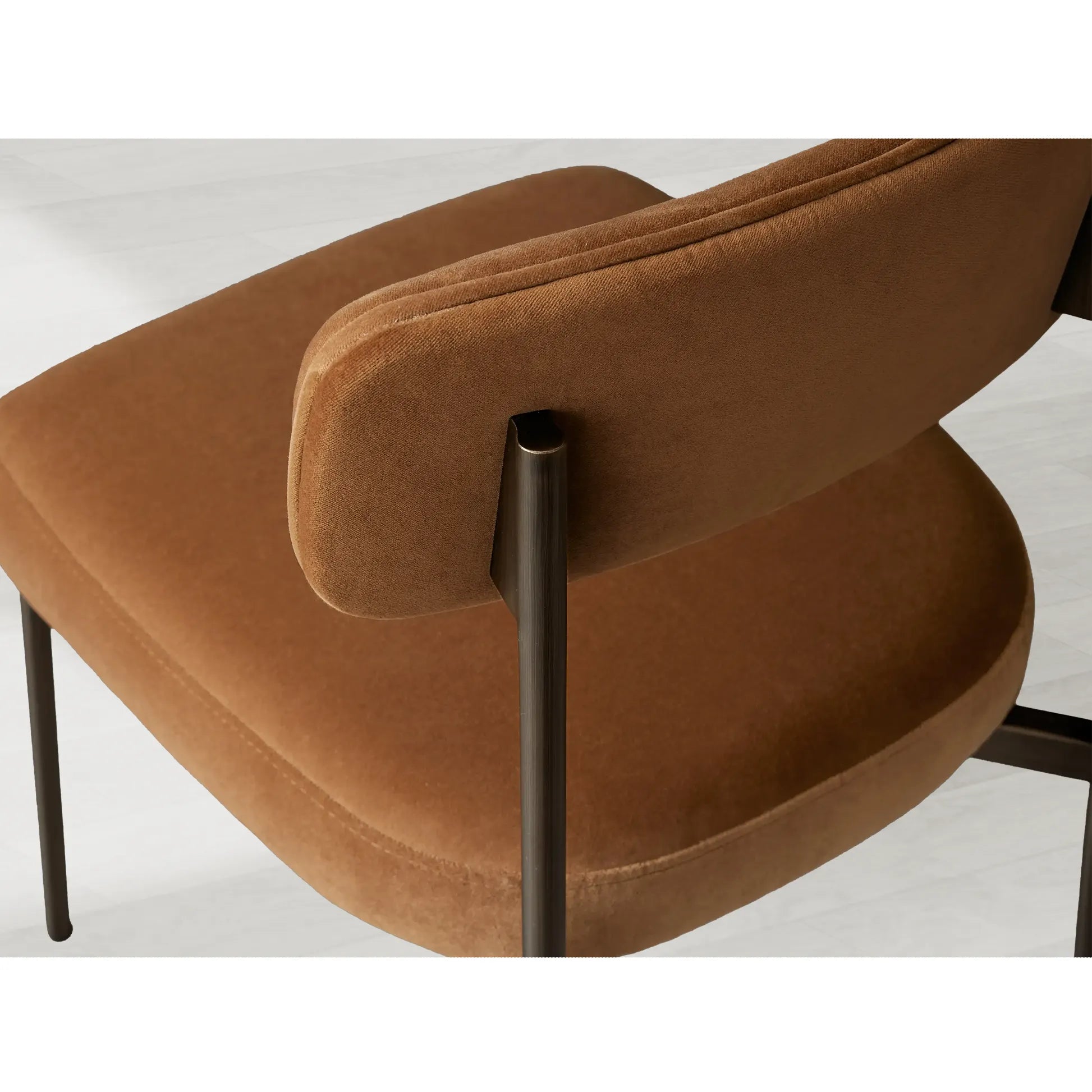 Billie Dining Chair with Performance Fabric and Iron Frame