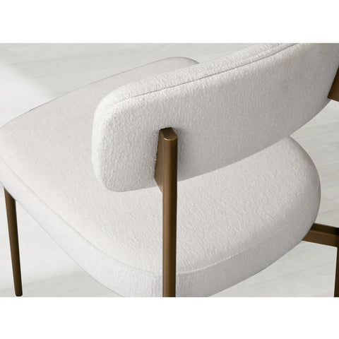 Billie Dining Chair with Performance Fabric and Iron Frame