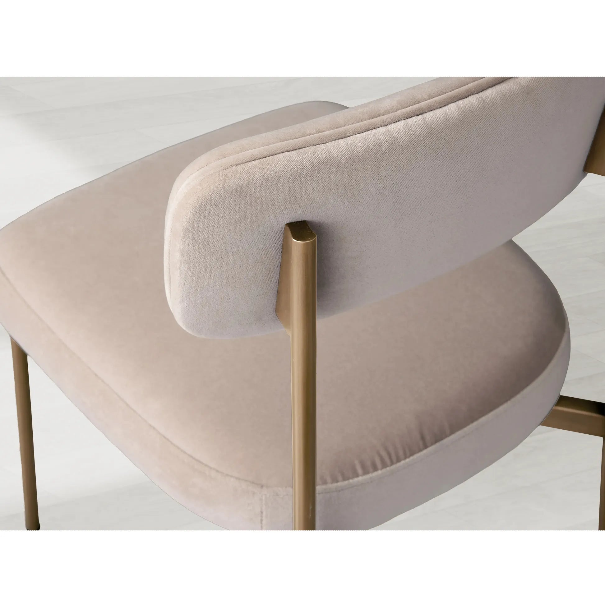 Billie Dining Chair with Performance Fabric and Iron Frame