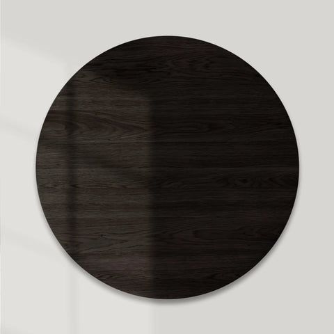 Finnley Round Wood Coffee Table Modern Sofa Center Tea Table with Reeded Detailing