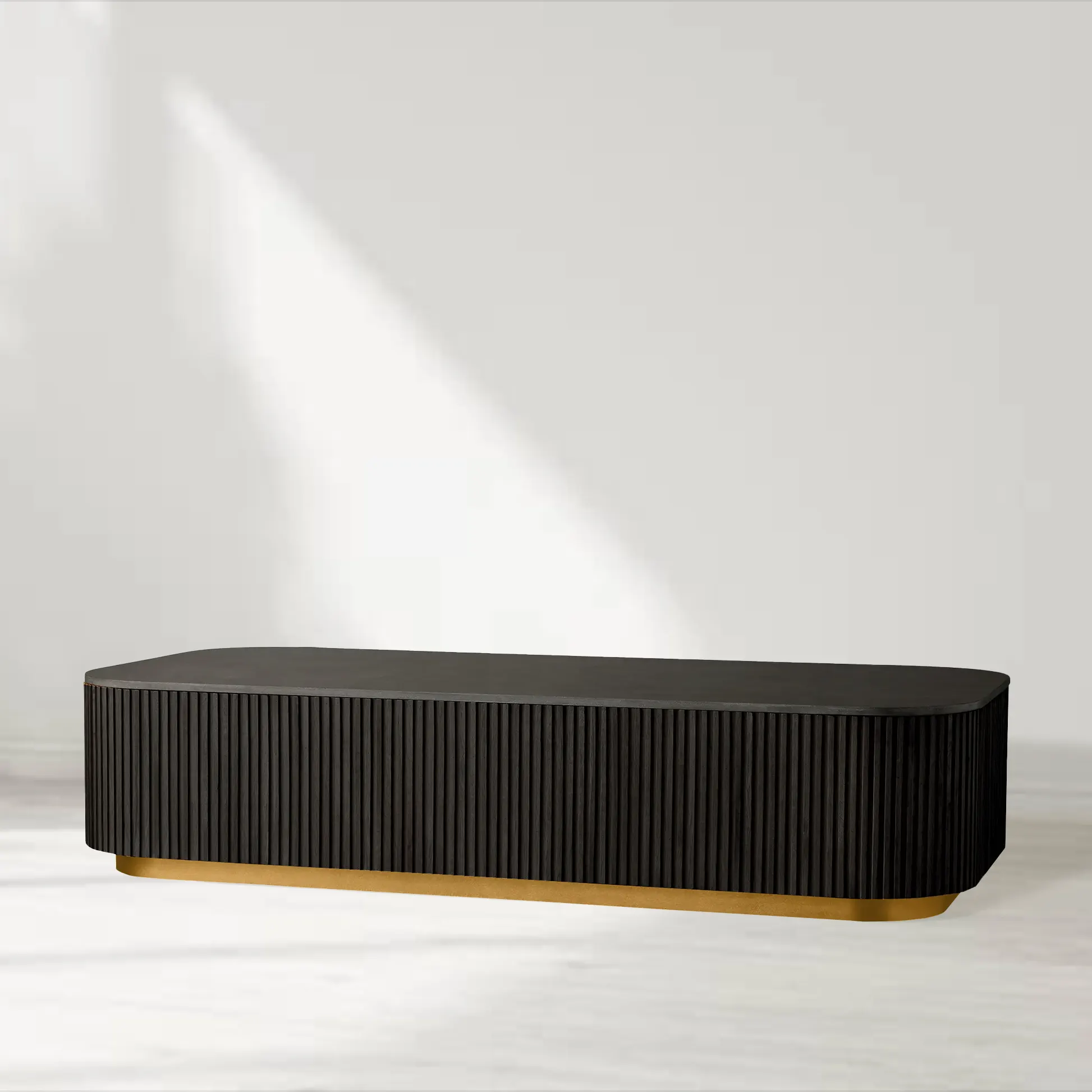 Finnley Solid Wood Coffee Table with Stone Top Center Tea Table