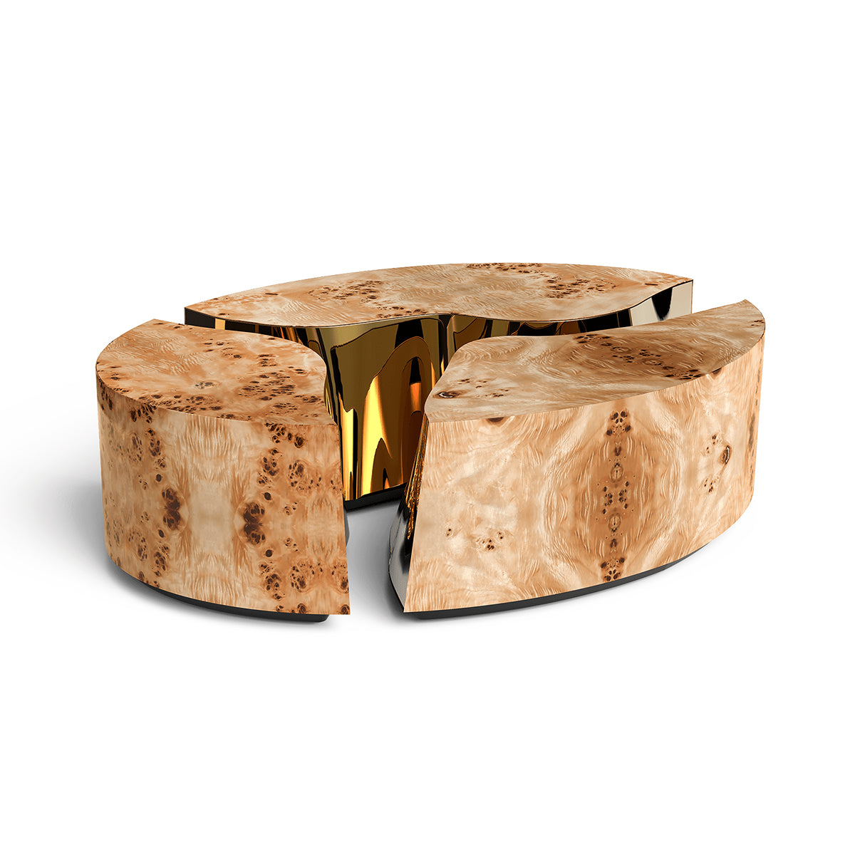 Brass Sculptural Form Dining Table