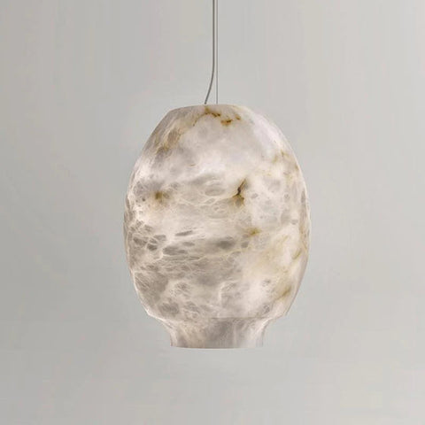 Housegent Modern Luxury Alabaster Lantern Pendant Light, Bar Pendant Light