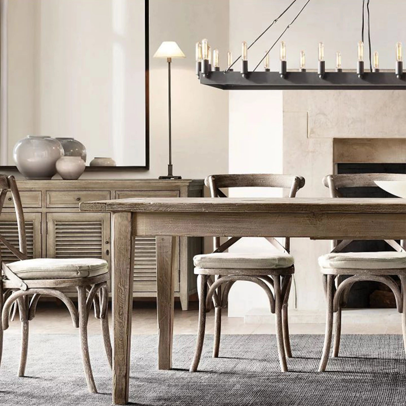 Camilio Vintage Filament Rectangular Chandelier