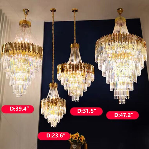 Extra Large Gold Luxury Crystal Chandelier Modern Art Designer Crystal Light For Living Room/Foyer