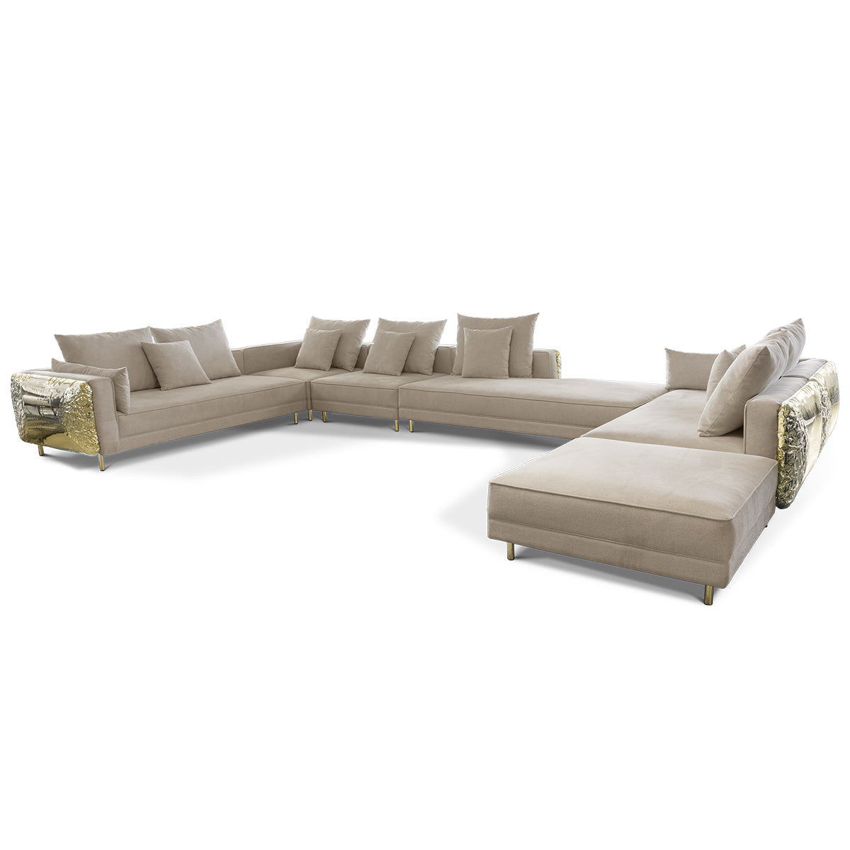Imperfect Sculptural L-Shaped Modular Sofa
