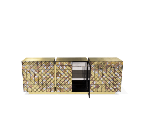 Anodized Metal Sideboard Cabinet