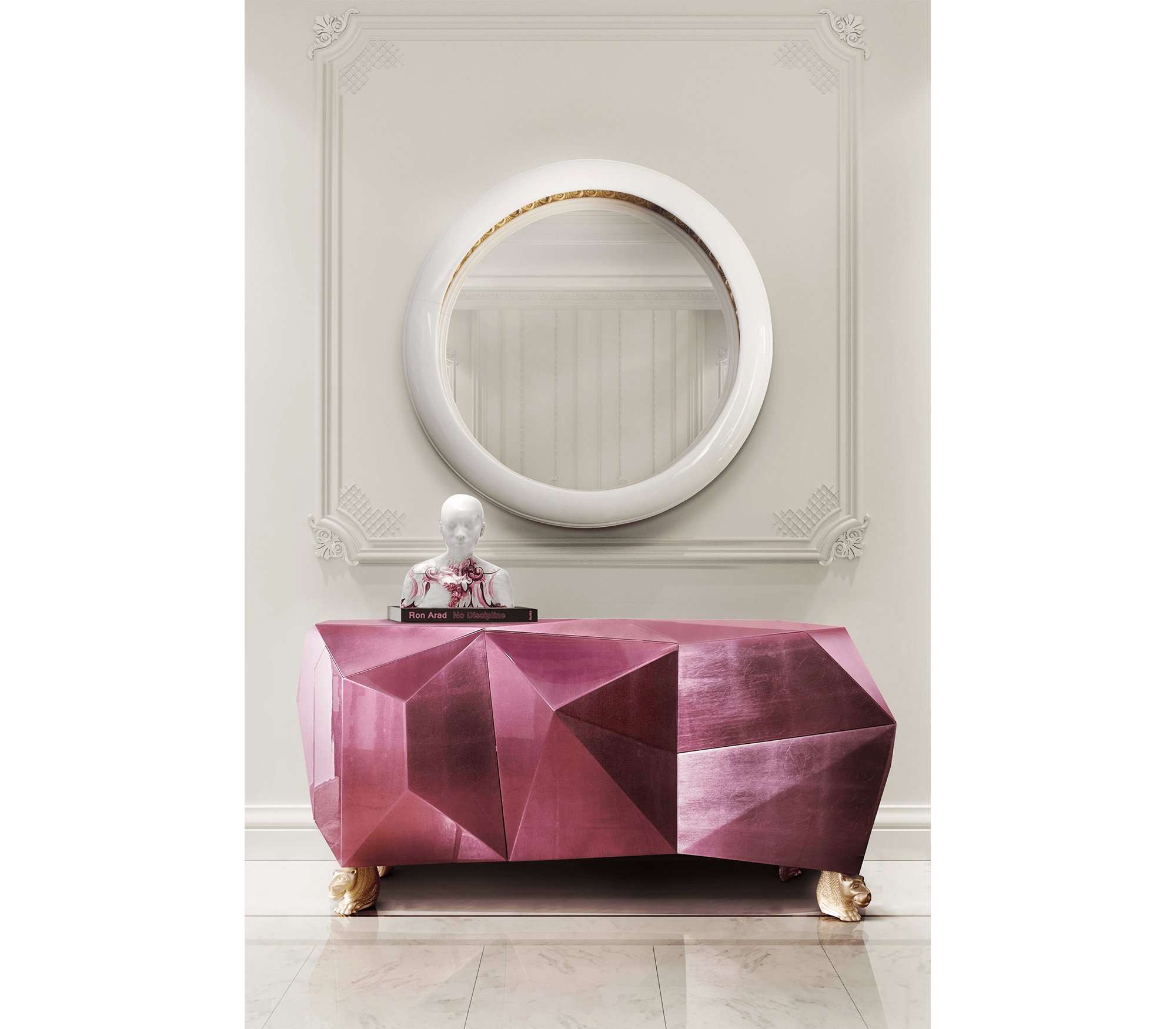 Diamond-Inspired Sideboard Cabinet