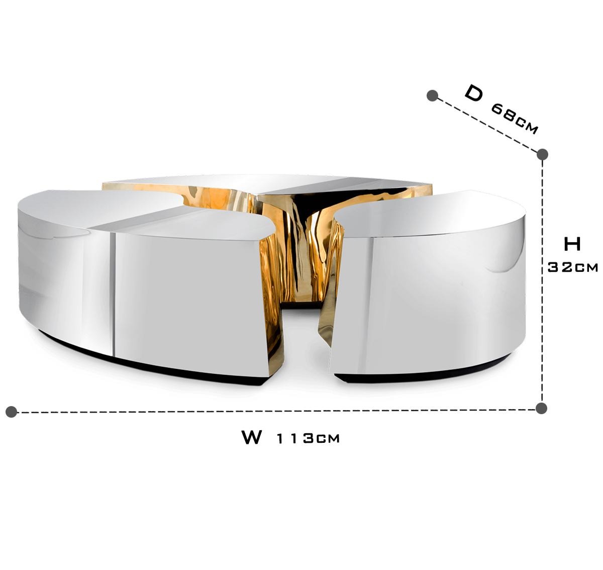 Brass Sculptural Form Dining Table