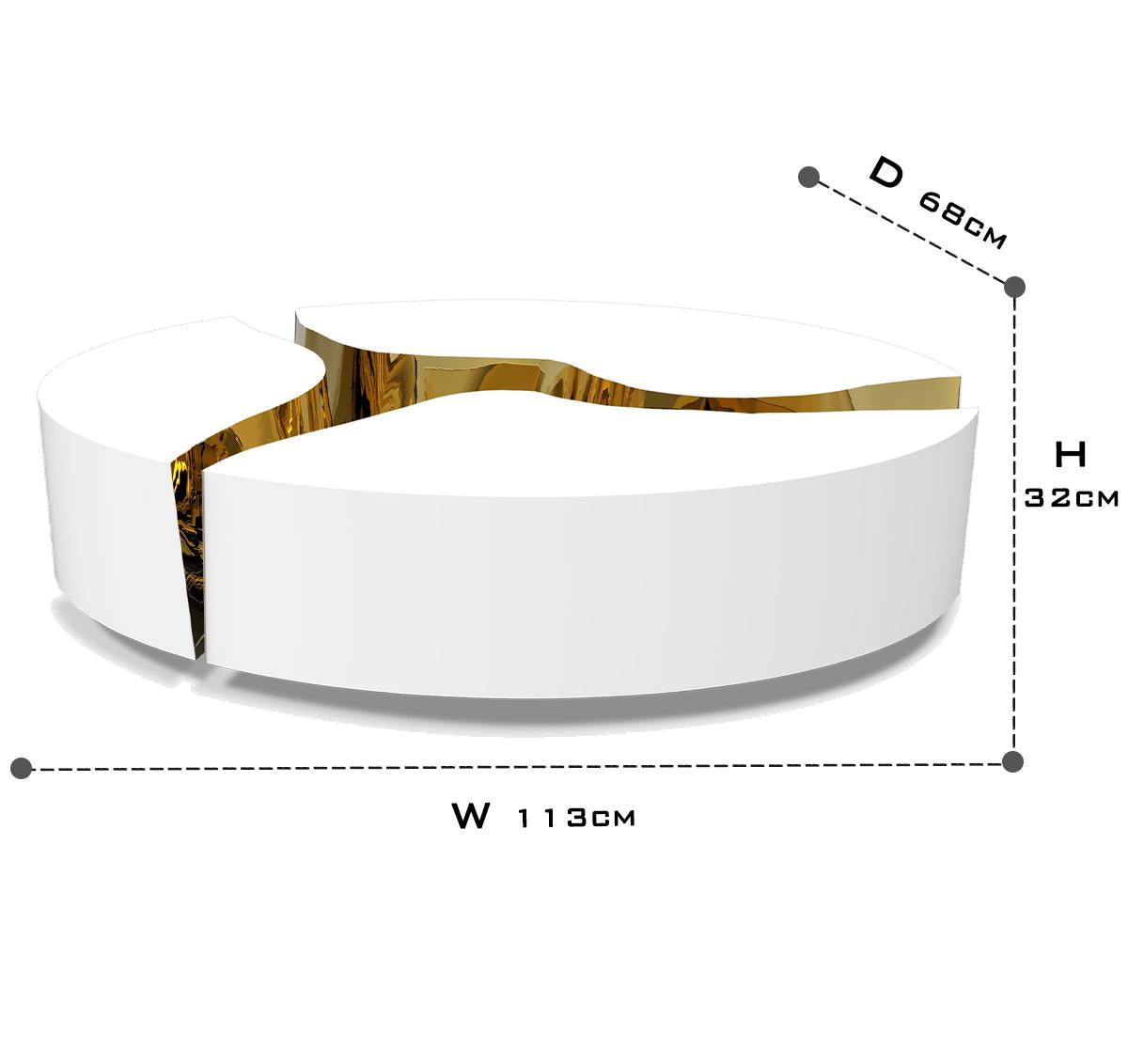 Brass Sculptural Form Dining Table