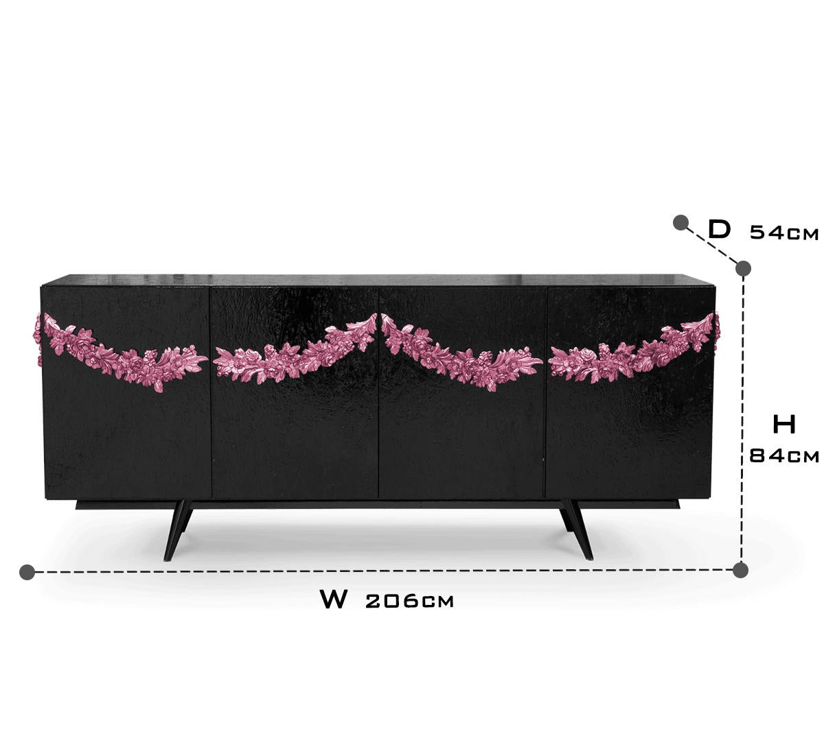 Black Sideboard Buffet Cabinet