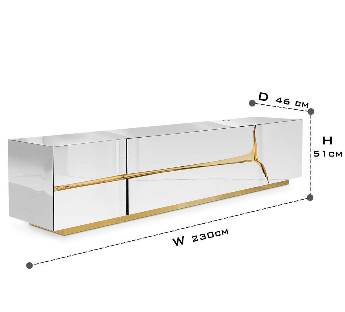 Glass Black Storage Drawers Cabinet