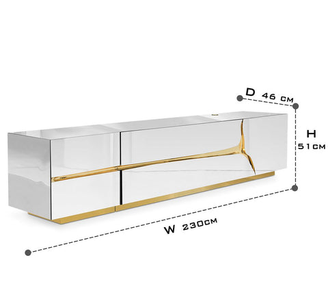Glass Black Storage Drawers Cabinet