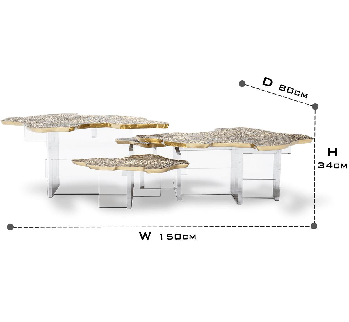 Brass Sculptural Form Coffee Table