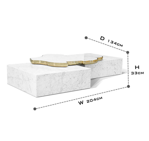 Black Sculptural Form Coffee Table