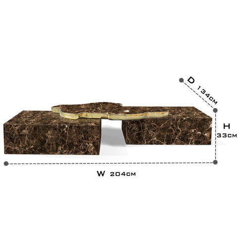 Black Sculptural Form Coffee Table