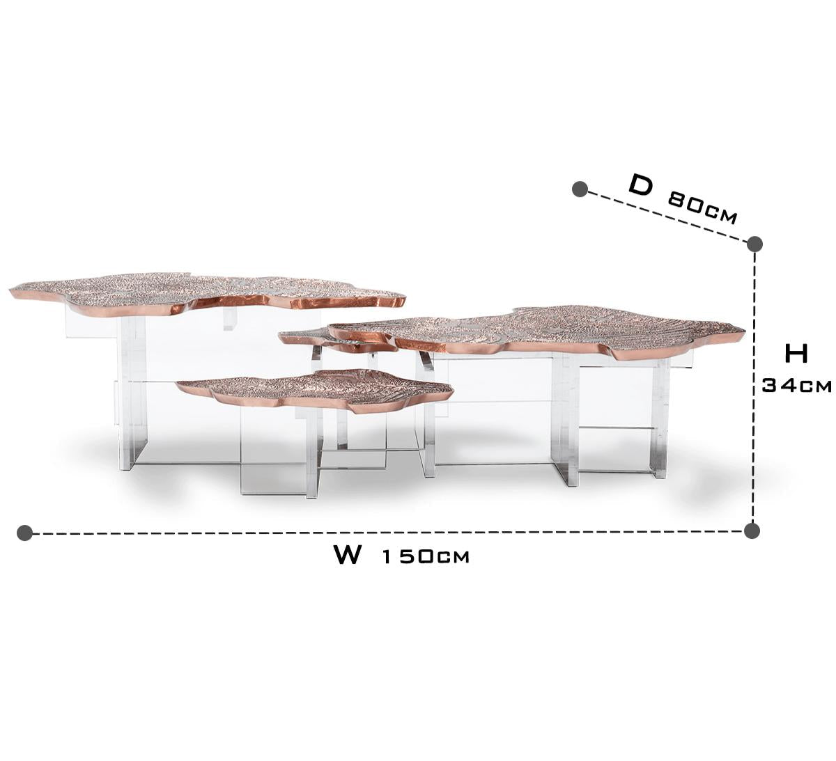 Brass Sculptural Form Coffee Table