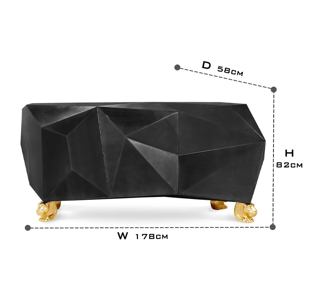 Diamond-Inspired Sideboard Cabinet