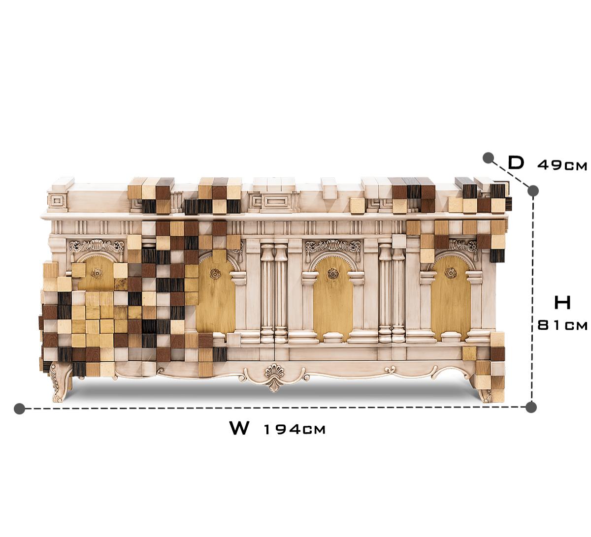 Mirrored Sideboard Buffet Cabinet