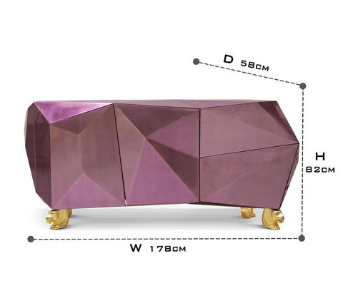 Diamond-Inspired Sideboard Cabinet